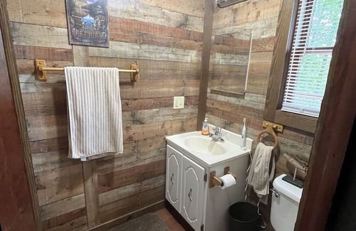 Thayerville Cabin | Wooded camp w/lake views/fire pit. Great location.