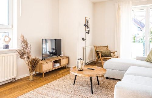 Boergerende-Rethwisch Apartment | Wunderschöne Ferienwohnung mit Feldblick und Balkon, mit kostenlosem Wlan und Strandfahrrad, Haustiere erlaubt