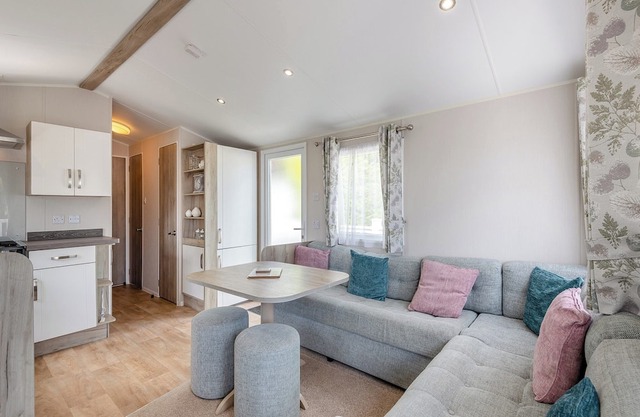 12ft-wide caravan ideal for small families with one double and one twin.
