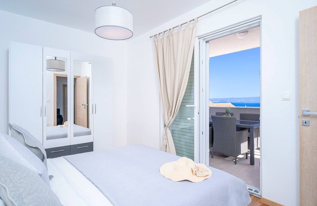 2 bedroom with modern kitchen, balcony with sea view