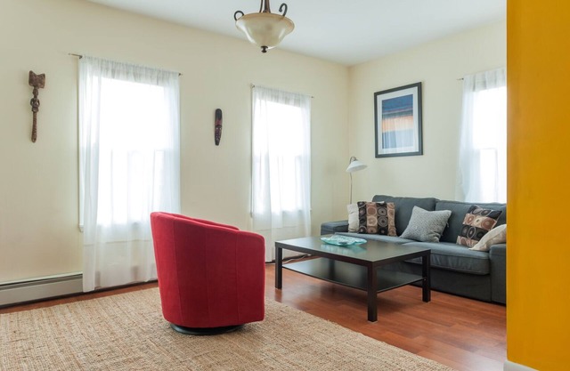 3 bedroom apartment next to T stop/off street parking