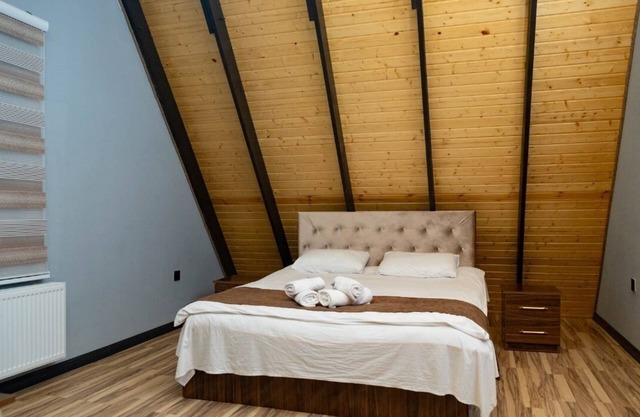 3-bedroom villa in lovely Qəbələ with mountain view, WiFi, AC, hot pool.