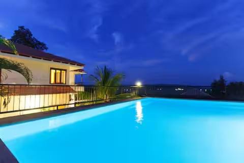 3Tropical Woods 4BR Villa in North Goa PoolCook