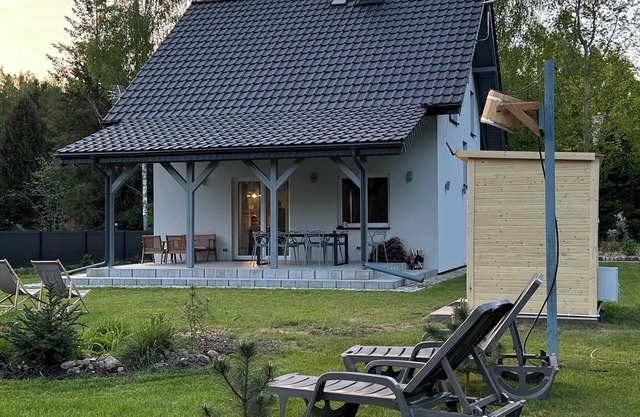 4-bedroom house in charming Jerutki with AC and Sauna