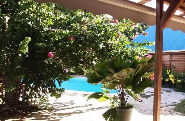 971F2-Gîte Sud-Ô-Naturel, "Mangue'Divine" pool view
