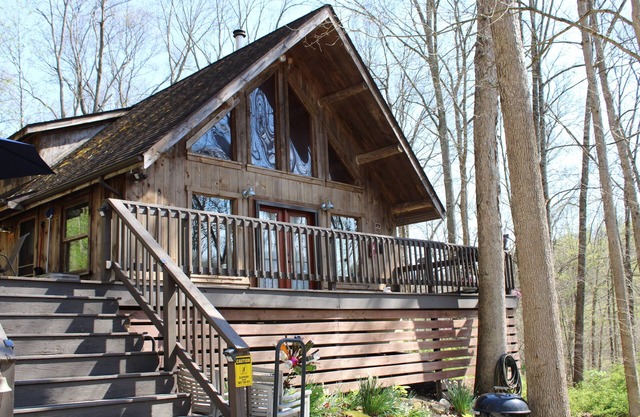 A couple's get-away in the woods.