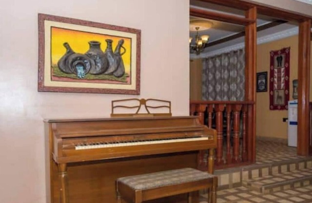 A deluxe suite in a luxurious suburban mansion