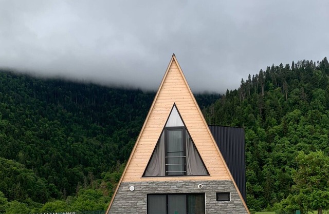 A-frame with forest view, Borjomi