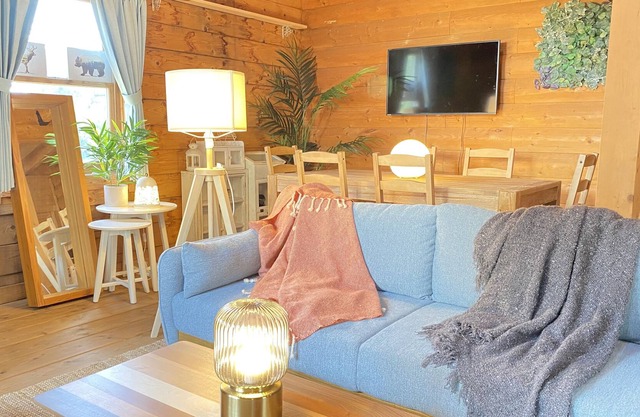 A log house with a cute southern French interior You can enjoy the great outdoors