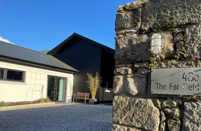 a luxury new build eco house in a walled garden