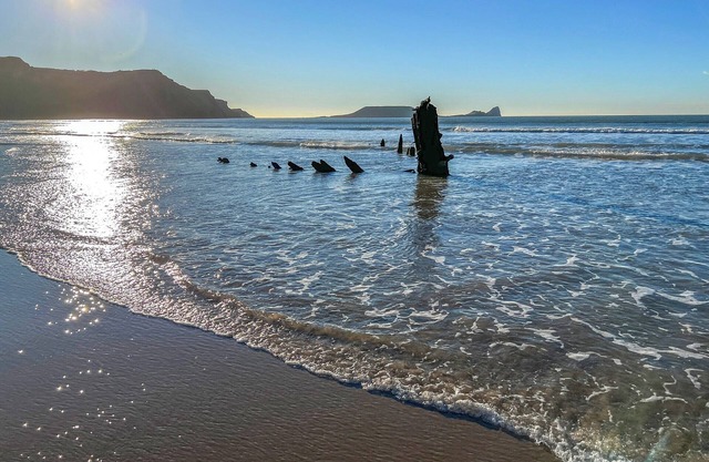 A stone’s throw from the beach.
