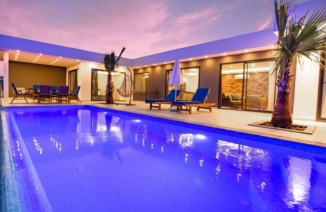 A stunning contemporary villa with views towards the sea at Patara.