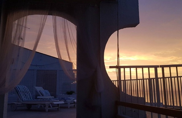 A terrace on the sea