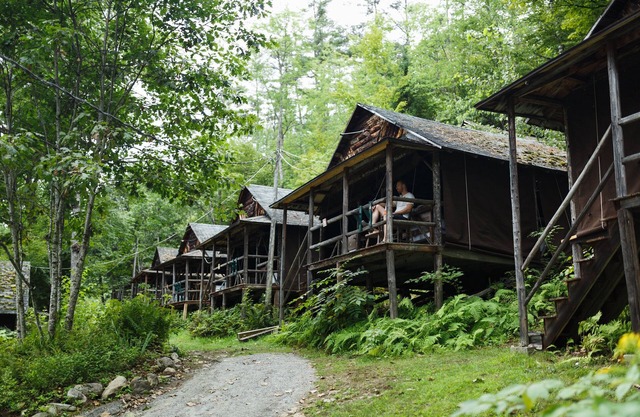 Adirondack Glamping Cabins in All Inclusive Resort on Ogontz Lake