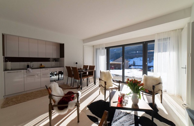 "Alpstein" Vacation Apartment in Wildhaus - Comfortable Stay with Mountain View