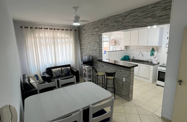 Apartamento aconchegante com ar condicionado no lindo Guarujá, Carpentier