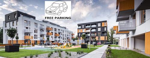 Apartamenty Ceglana Park -parking w hali garażowej- piękne nowe osiedle