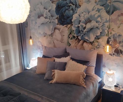 Apartamenty Centrum Warszawska 66 niebieski i różowy
