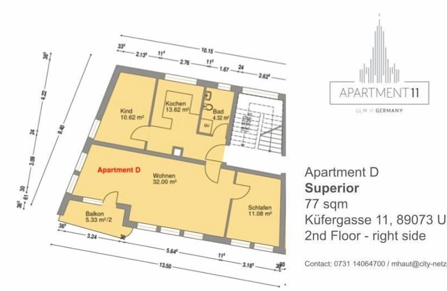 Apartment D - Exclusive 3 room Apartment Cathedral View and XL Balcony