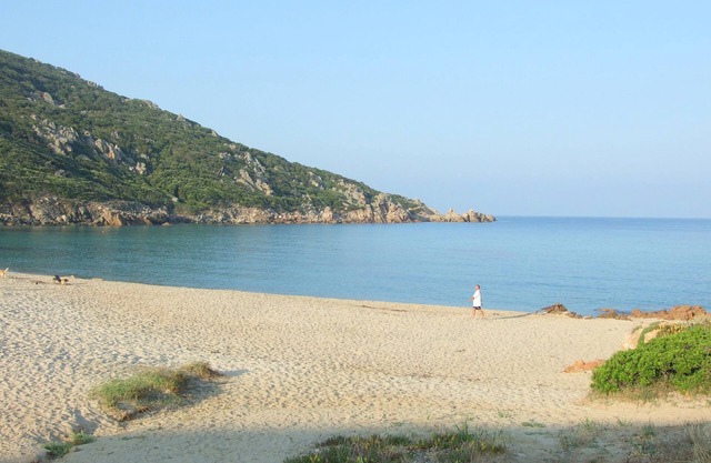 Apartment ideally located facing the sea, on the beach of Tizzano in Southern Corsica