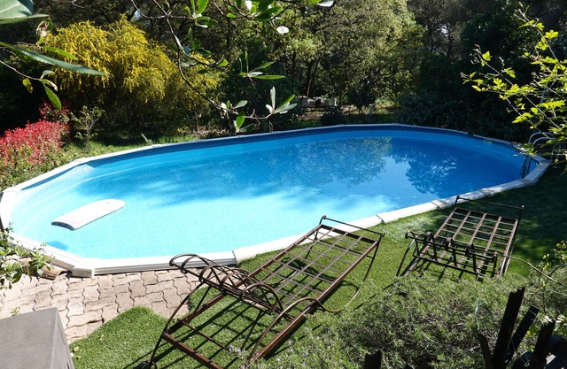Apartment with private pool surrounded by vegetation