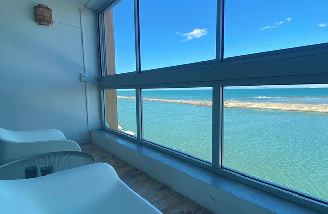 Appartement à 50m de la Plage Avec vue Berge et mer