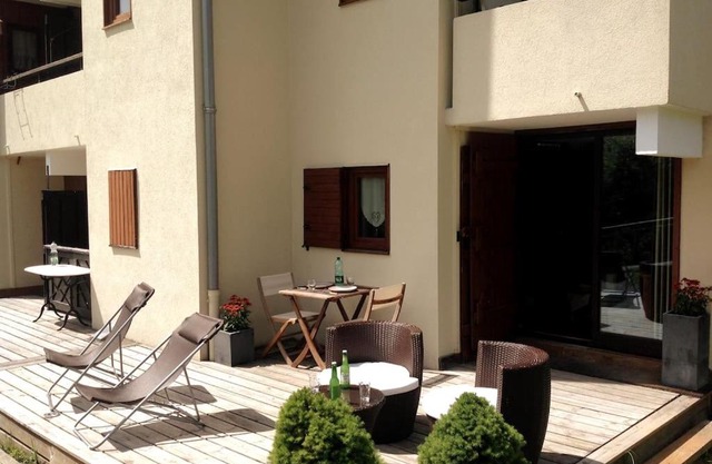 Appartement la Clusaz avec terrasse sur les pistes de ski