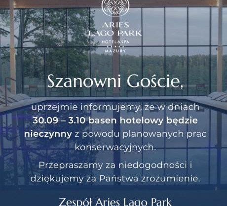Aries Lago Park Hotel & SPA, Mazury