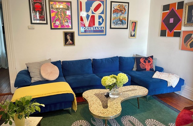 Art filled German Village House. Double lot fenced in yard with 2 car garage