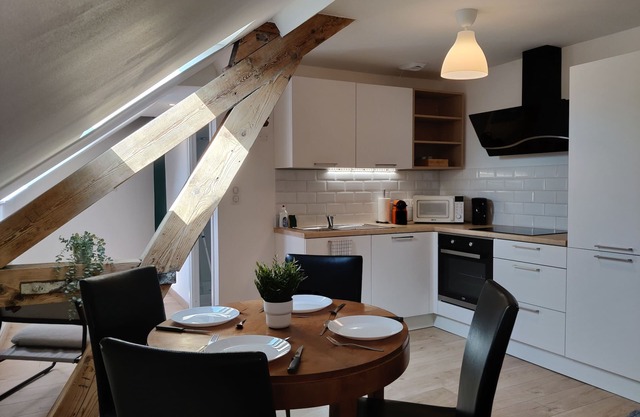 Atypical apartment with free private parking