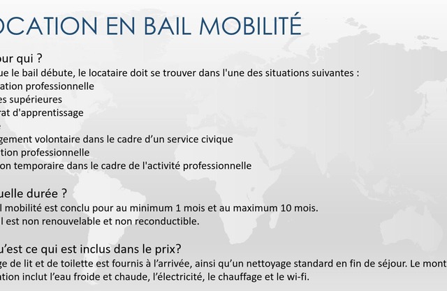 Bail Mobilité - MONTANA 3 chambres centre ville