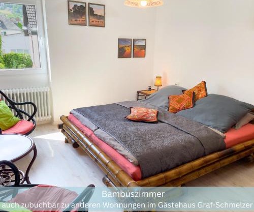 Bambuszimmer mit großem Dachgarten im Gästehaus Graf-Schmelzer