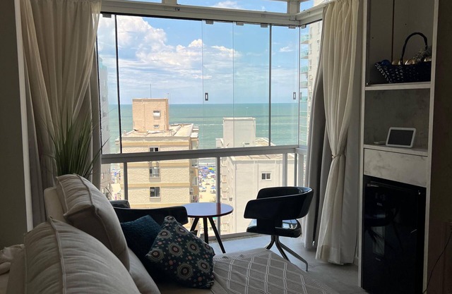 Beautiful modern spacious beachfront block sea view Central Beach Balneário Camboriú
