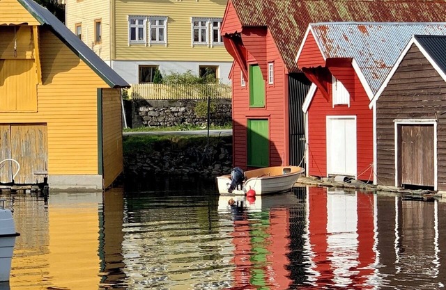 Beautiful historic Norwegian house in picturesque fishing village.