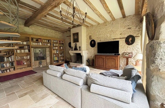 Beautiful stone barn with year-round heated pool Magnificent setting in the heart of the Perche region