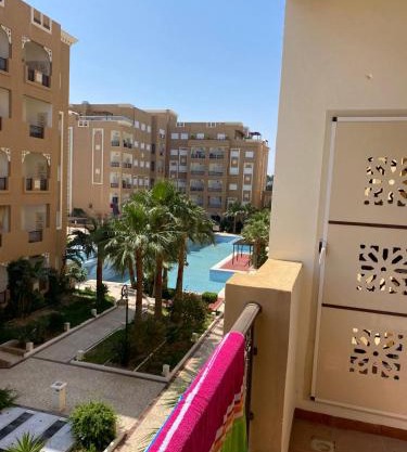 Bel appartement dans une résidence à Folla Aqua Resort Chat Meriem