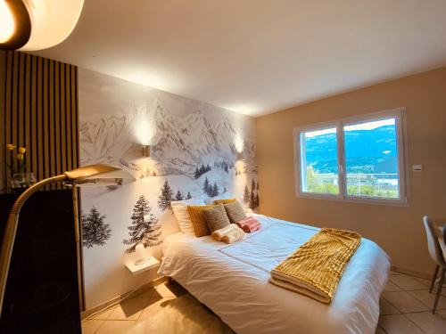 Bellevue T1 cozy avec piscine et panorama alpin - proche du lac