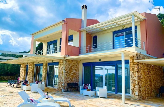 Best luxury villa with private beach in Barbati with amazing sea view