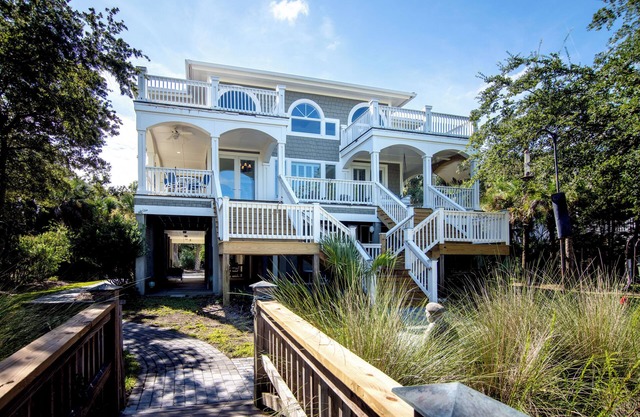 Blue Crab Basin | Marshfront Retreat with Private Tidal Dock | 3 Blocks to Beach Access
