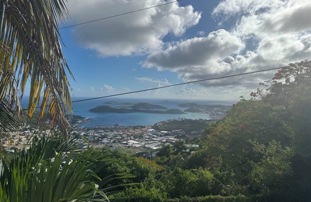 Blue Sky 1-bedroom apartment with AC & Wi-Fi on Skyline Drive in St. Thomas.