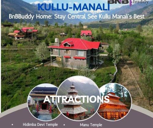 BnBBuddy Himalayan 3BR Farmstay wid Lawn Near Manali