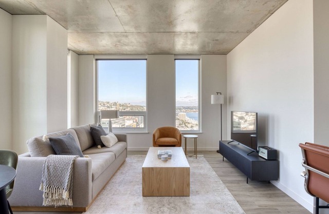 Bright South Lake Union 2BR w/W/D & Roof, nr Lake Union, by Blueground