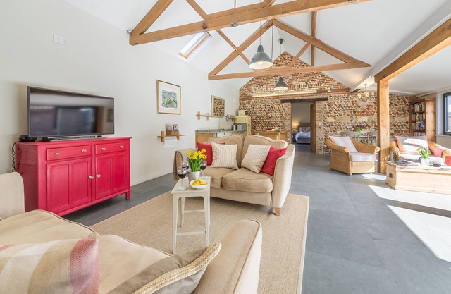 Bromholm Barn is set within a rural location, surrounding by beautiful open countryside