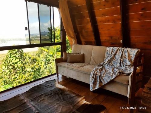 Cabana na rota do Cristo Protetor