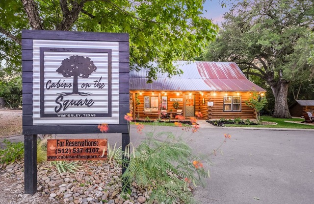 Cabins on the Square in the heart of Downtown Wimberley on Cypress Creek