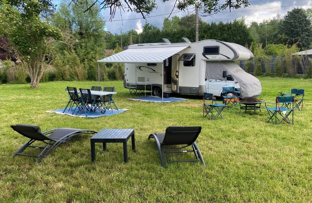 Camping Car au Charme de la Forêt with garden Forêt Trois Pignons on foot.