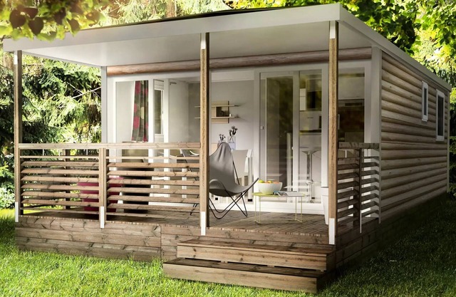 Camping ecovillage SOLEIL DU PIBESTE * - Mobile home Tourmalet 2 bedrooms = bed linens + towels + household 4 people
