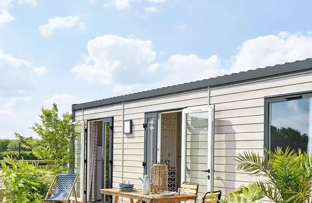 Campsite Flower Saint Lambert* - NEW/MH Grand Large Louisiana Premium mobile home 34 m² (3 bedrooms-6 people) - covered terrace + TV + LV + P 6 people