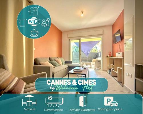 Cannes et Cimes, T2 spacieux climatisé & terrasse