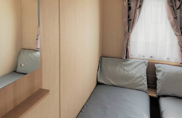 Caravan with one double and one twin.